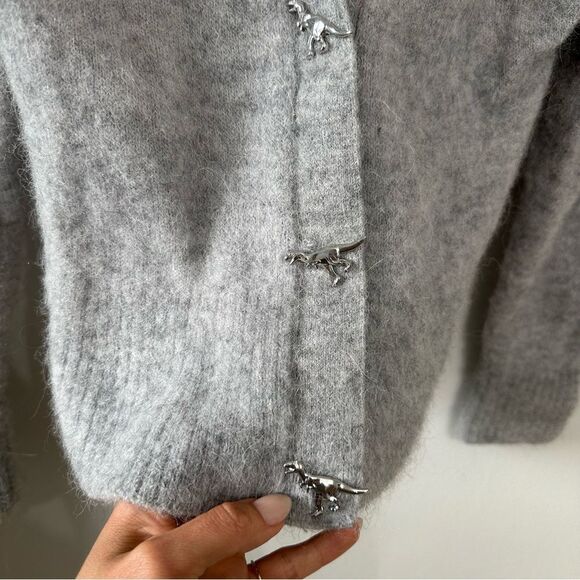 & OTHER STORIES Dinosaur Button Knit Cardigan - Picture 4 of 7